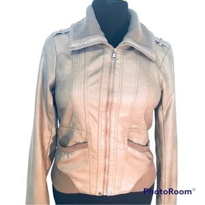 Xhilaration Faux Leather Bomber Jacket size S/P